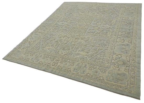 9x11 Hand-Knotted Wool Oushak Rug - 47787
