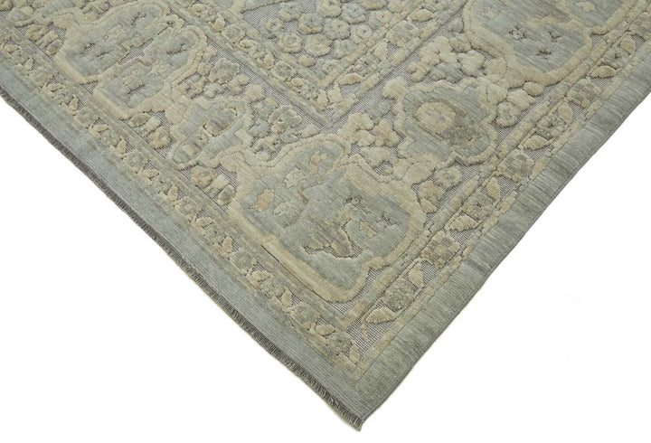 9x11 Hand-Knotted Wool Oushak Rug - 47787