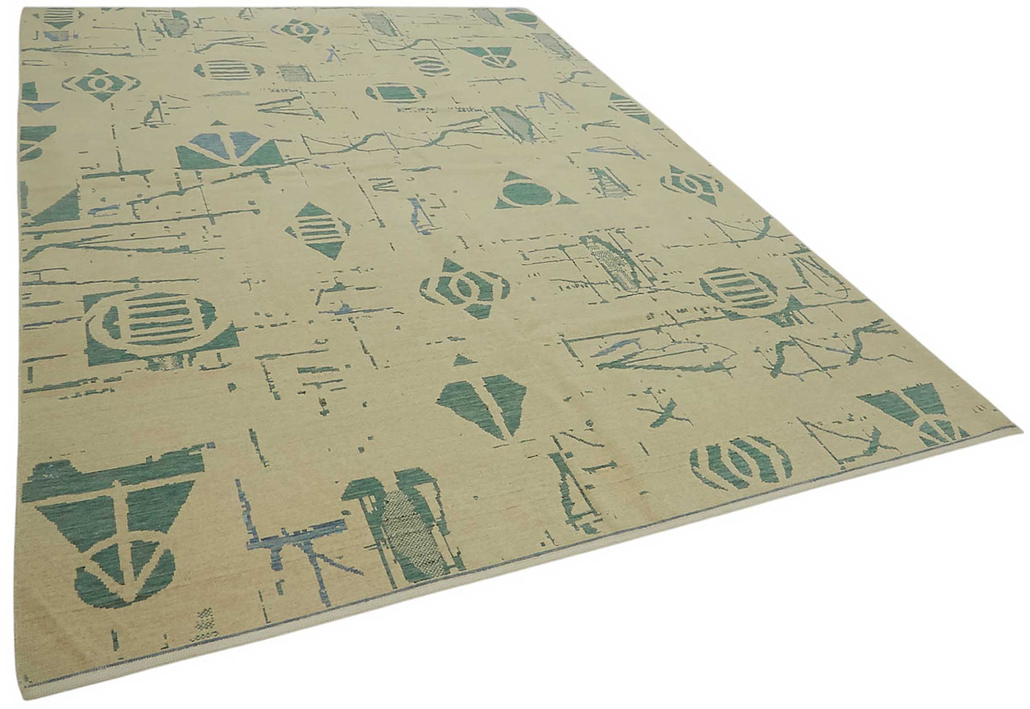 8x12 Hand-Knotted Wool Oushak Rug - 47789