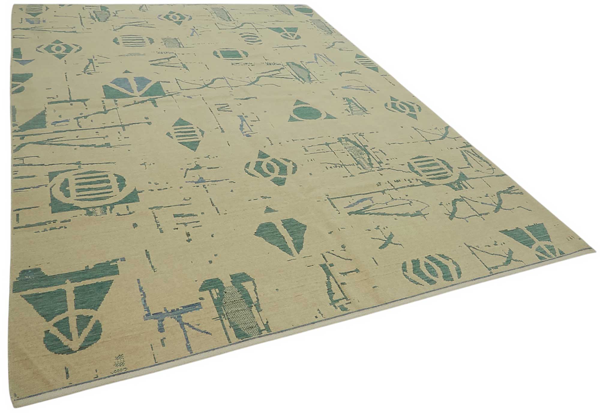 8x12 Hand-Knotted Wool Oushak Rug - 47789