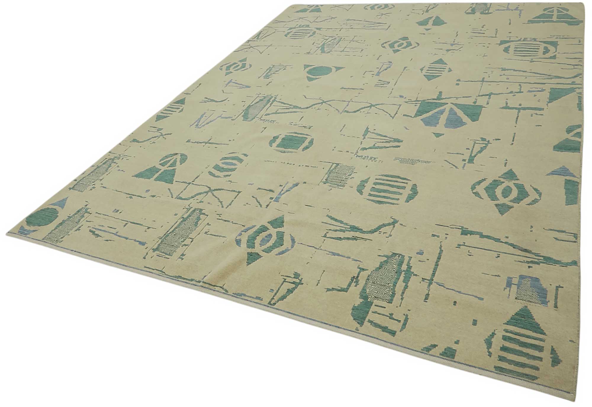 8x12 Hand-Knotted Wool Oushak Rug - 47789