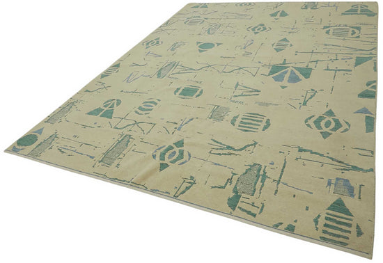8x12 Hand-Knotted Wool Oushak Rug - 47789