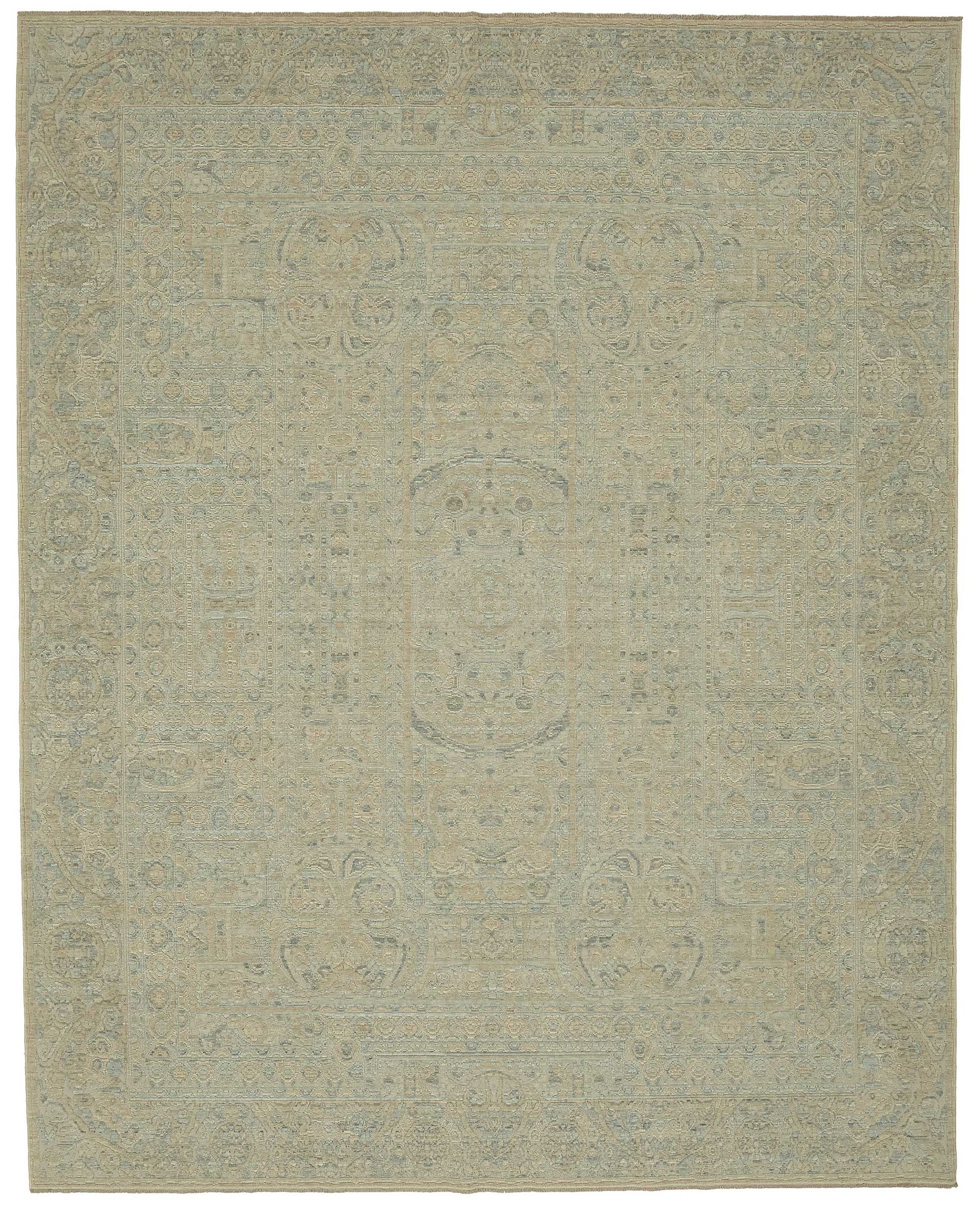 9x11 Hand-Knotted Wool Oushak Rug - 47791