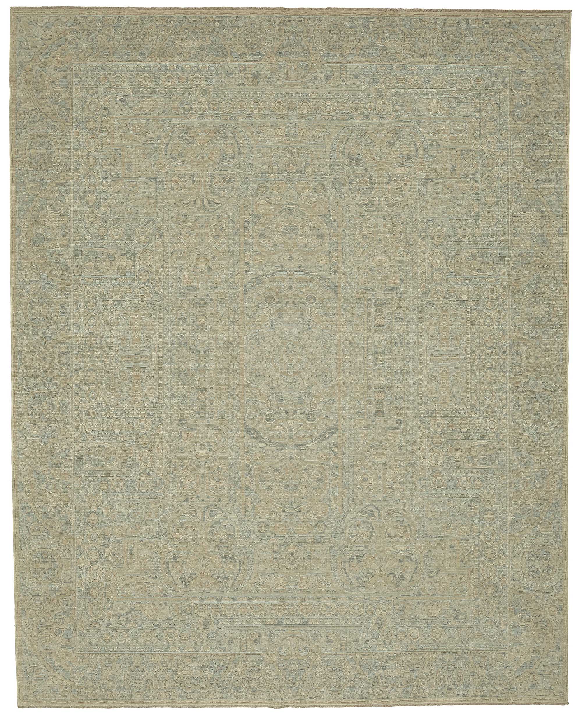 9x11 Hand-Knotted Wool Oushak Rug - 47791