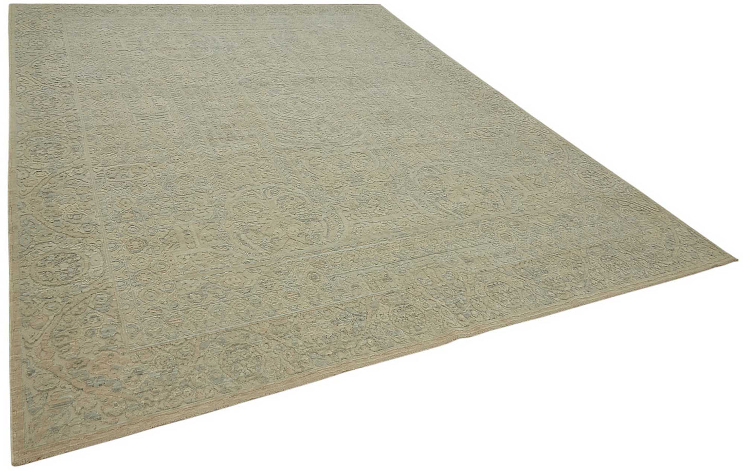 9x11 Hand-Knotted Wool Oushak Rug - 47791
