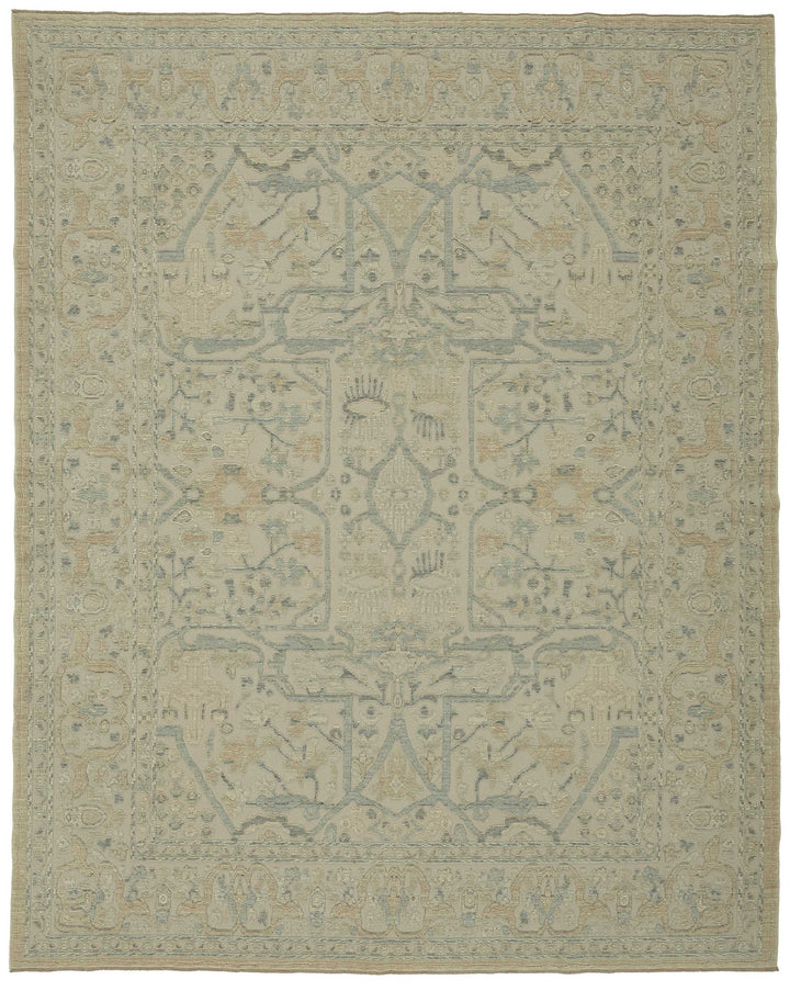 9x11 Hand-Knotted Wool Oushak Rug - 47792