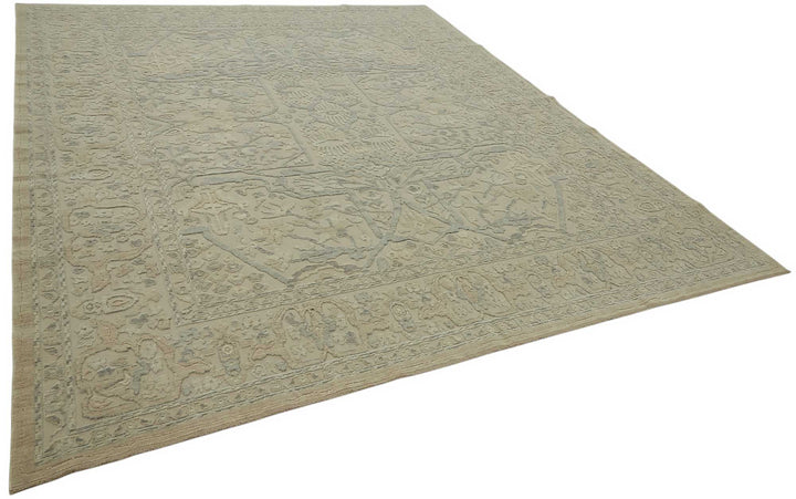 9x11 Hand-Knotted Wool Oushak Rug - 47792