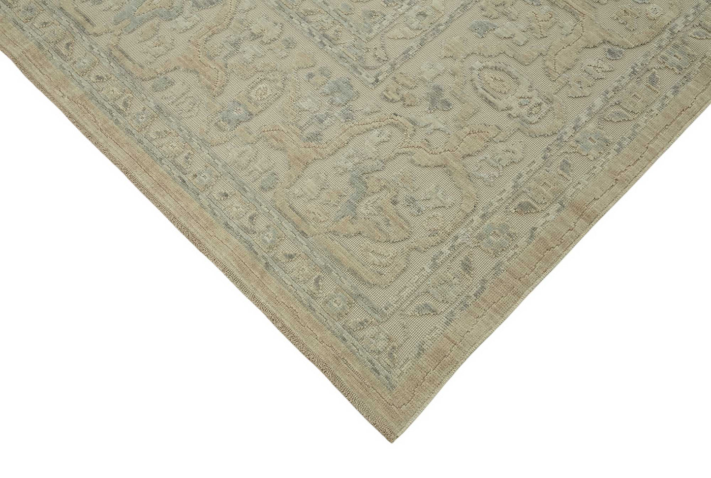 9x11 Hand-Knotted Wool Oushak Rug - 47792