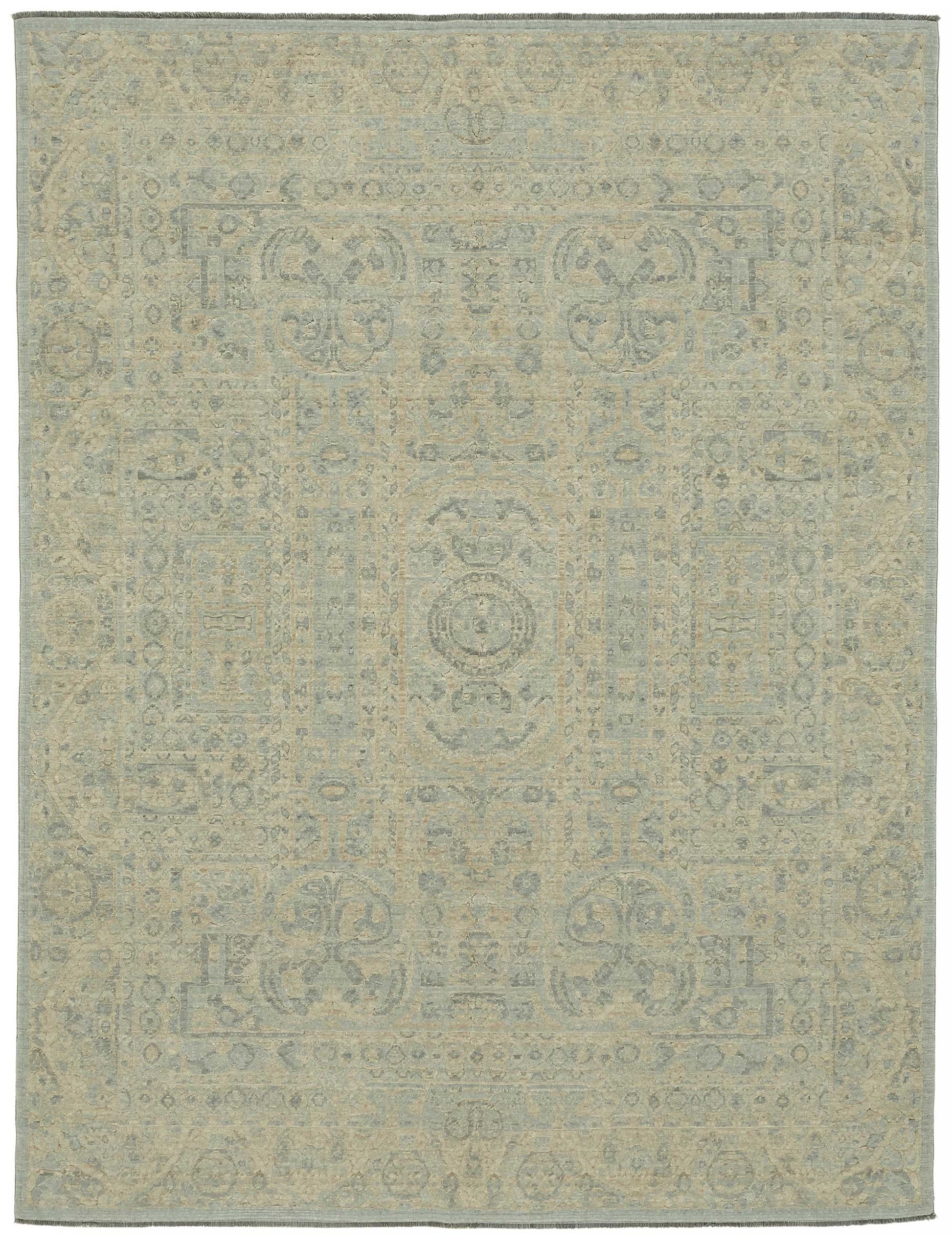 8x11 Hand-Knotted Wool Oushak Rug - 47796