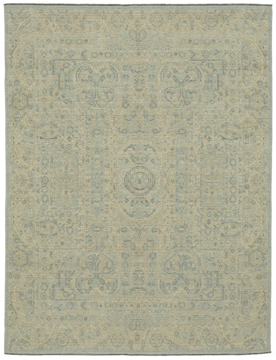 8x11 Hand-Knotted Wool Oushak Rug - 47796