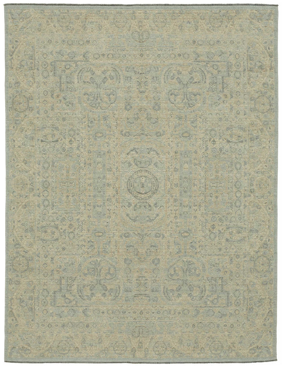8x11 Hand-Knotted Wool Oushak Rug - 47796