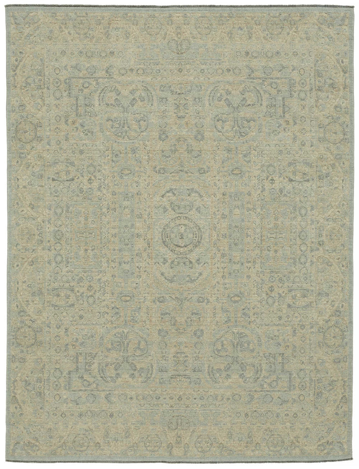 8x11 Hand-Knotted Wool Oushak Rug - 47796