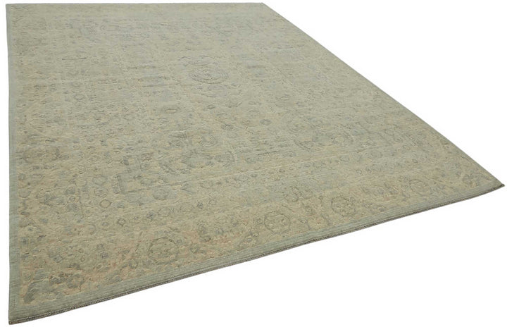 8x11 Hand-Knotted Wool Oushak Rug - 47796
