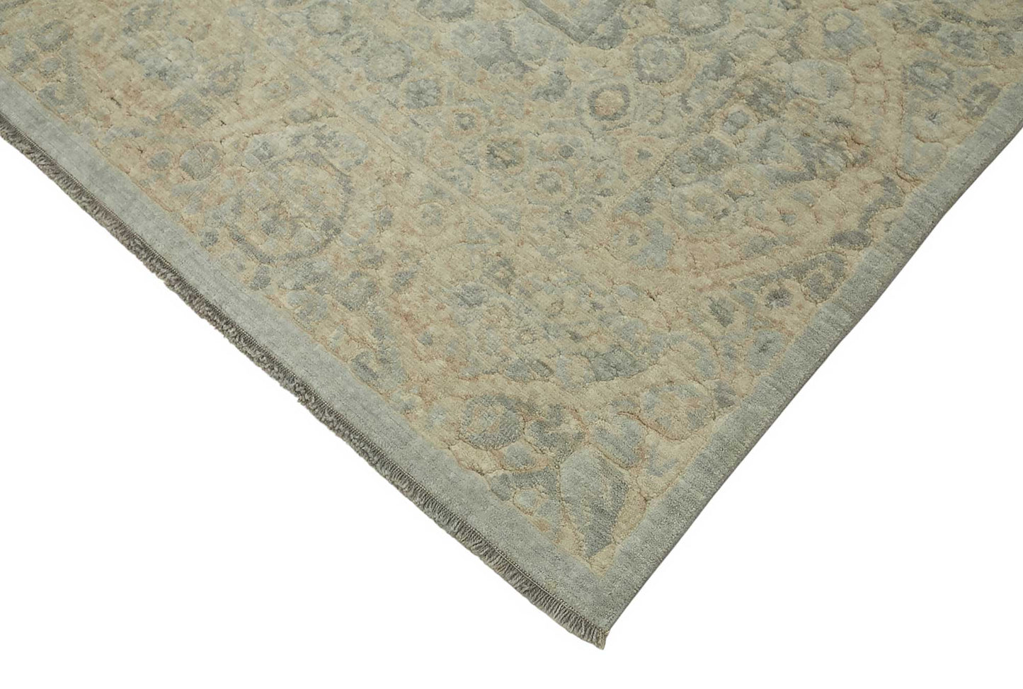 8x11 Hand-Knotted Wool Oushak Rug - 47796