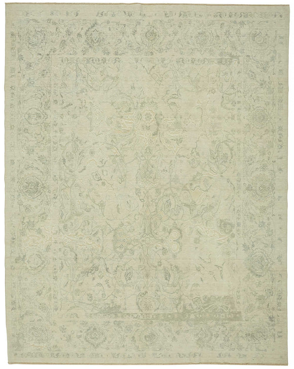 9x12 Hand-Knotted Wool Oushak Rug - 47799