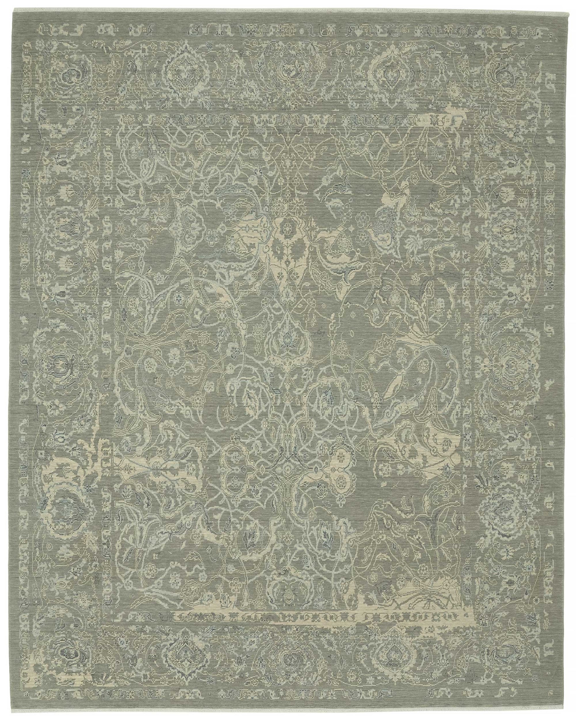 9x12 Hand-Knotted Wool Oushak Rug - 47800