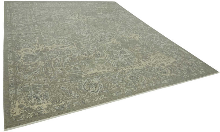 9x12 Hand-Knotted Wool Oushak Rug - 47800