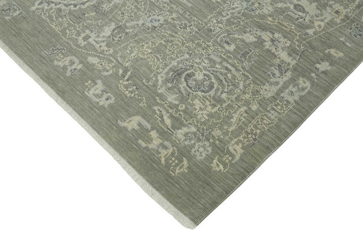 9x12 Hand-Knotted Wool Oushak Rug - 47800