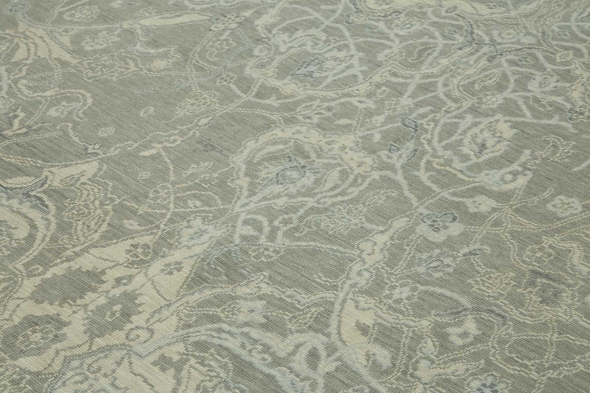 9x12 Hand-Knotted Wool Oushak Rug - 47800