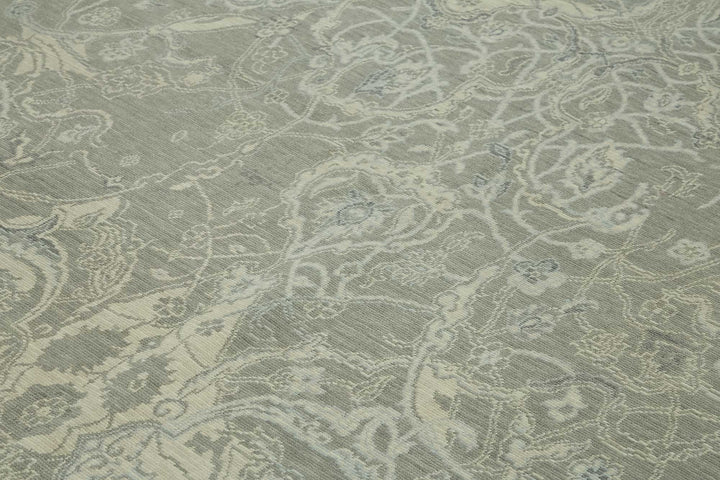 9x12 Hand-Knotted Wool Oushak Rug - 47800