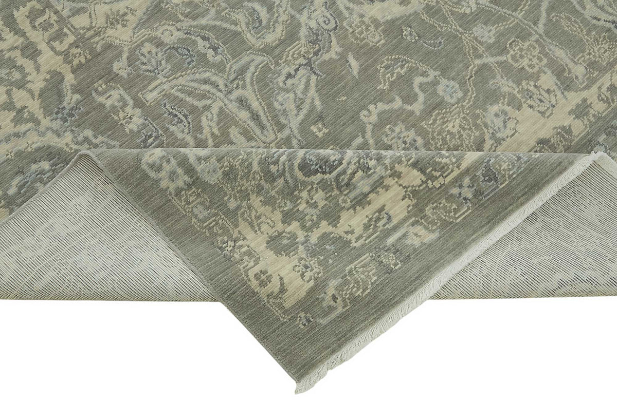 9x12 Hand-Knotted Wool Oushak Rug - 47800