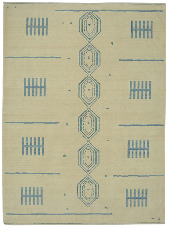 9x11 Hand-Knotted Wool Oushak Rug - 47801