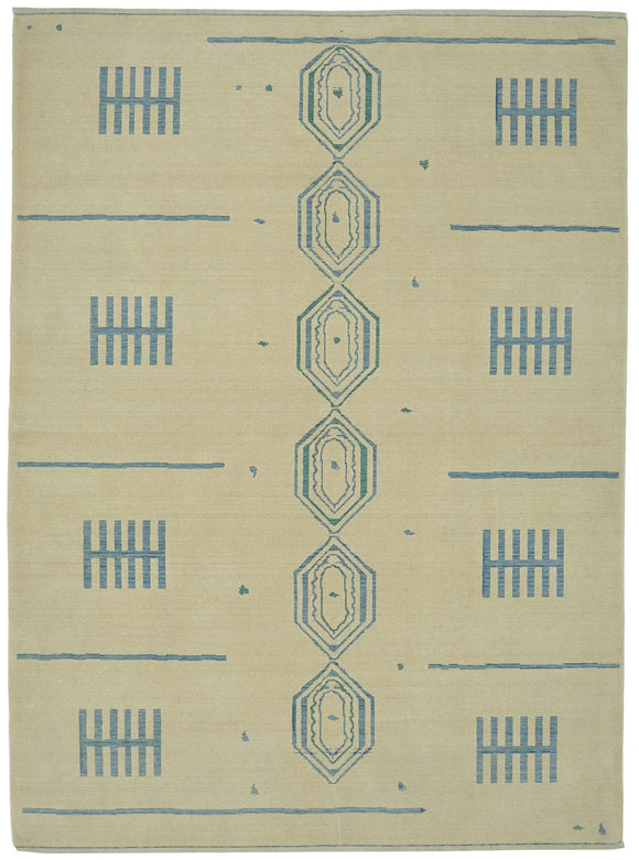 9x11 Hand-Knotted Wool Oushak Rug - 47801