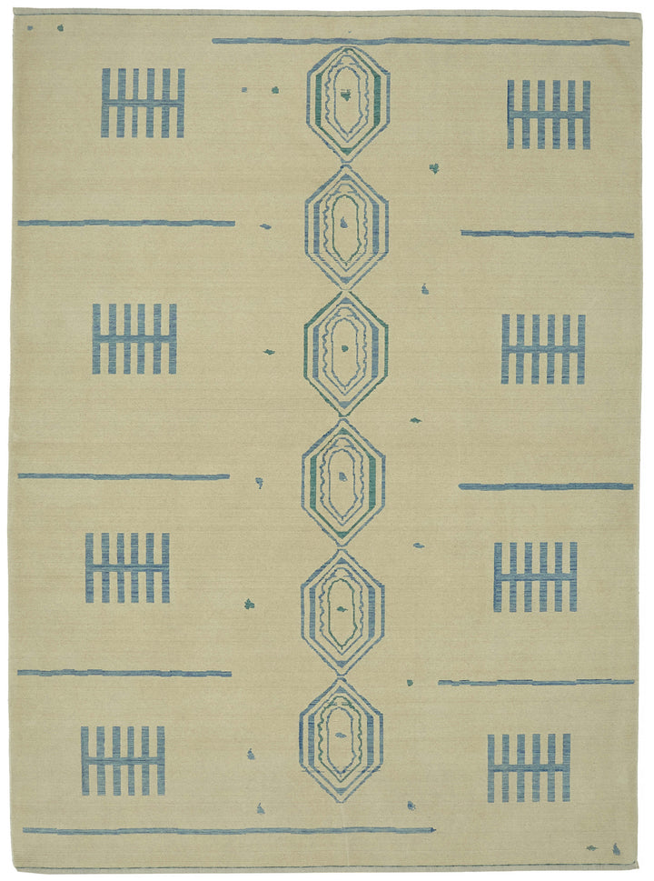 9x11 Hand-Knotted Wool Oushak Rug - 47801