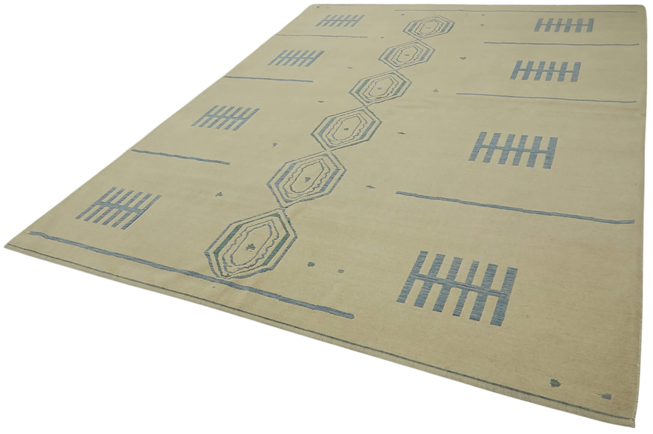 9x11 Hand-Knotted Wool Oushak Rug - 47801