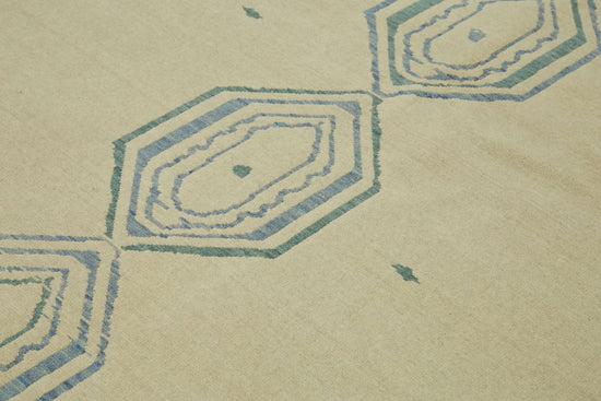 9x11 Hand-Knotted Wool Oushak Rug - 47801