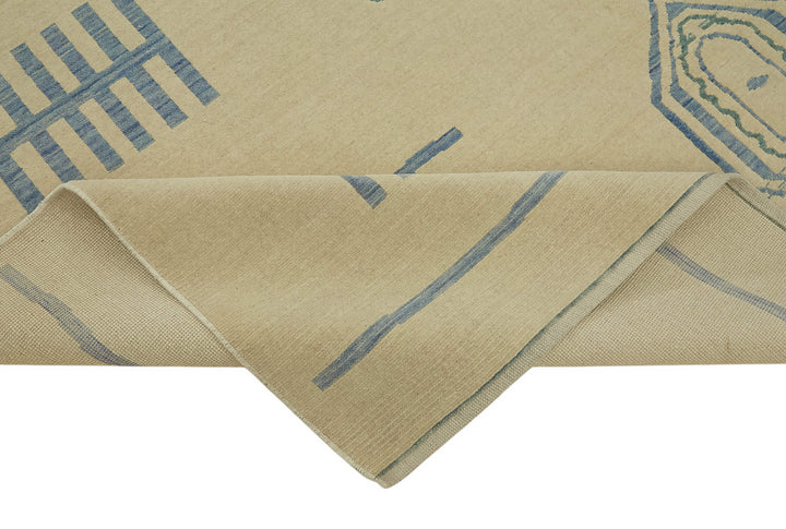 9x11 Hand-Knotted Wool Oushak Rug - 47801