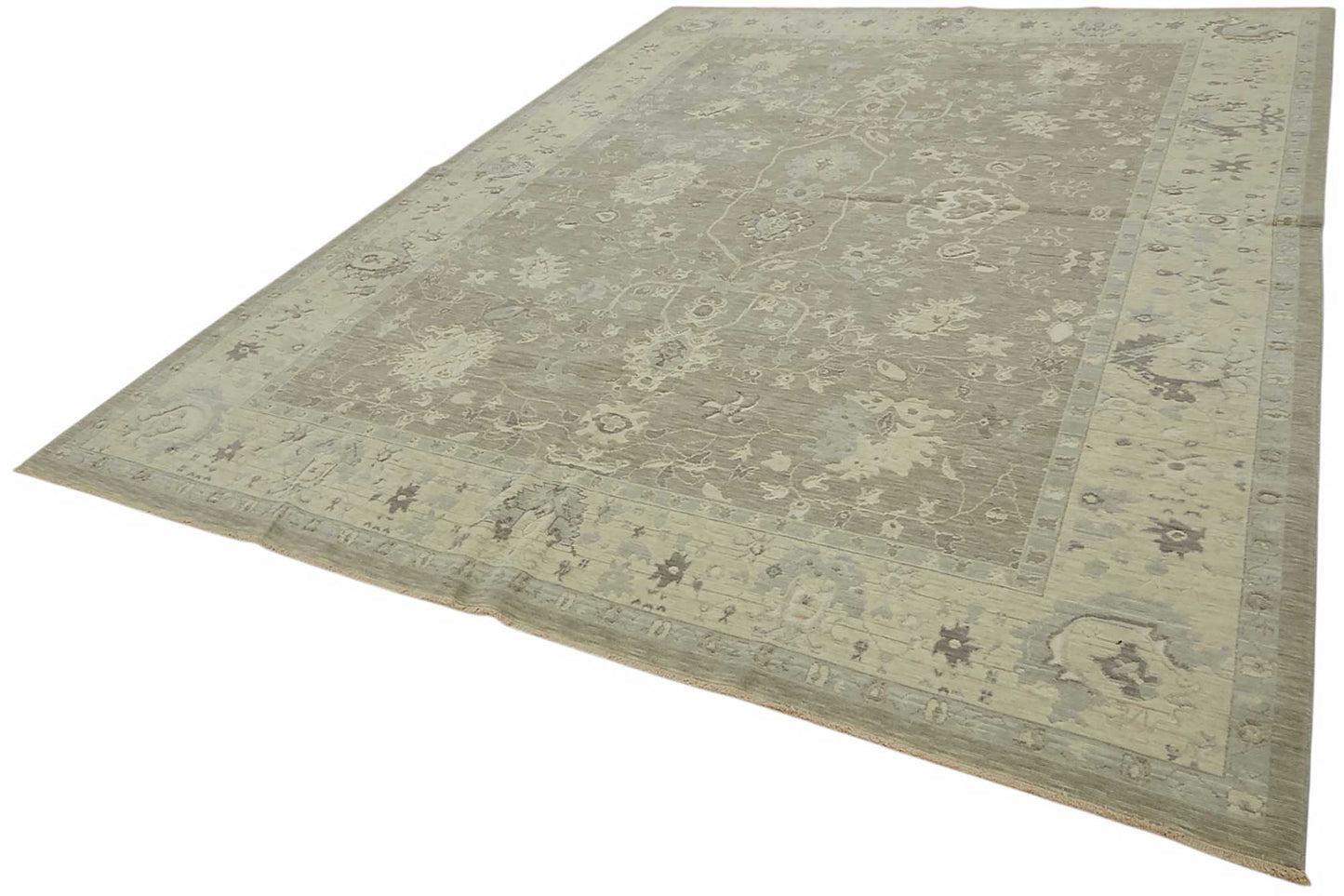 9x11 Hand-Knotted Wool Oushak Rug - 47802