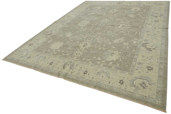 9x11 Hand-Knotted Wool Oushak Rug - 47802