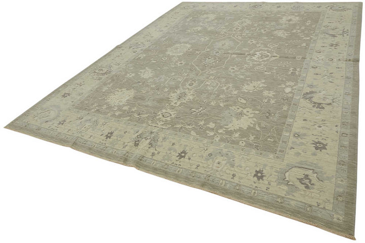 9x11 Hand-Knotted Wool Oushak Rug - 47802