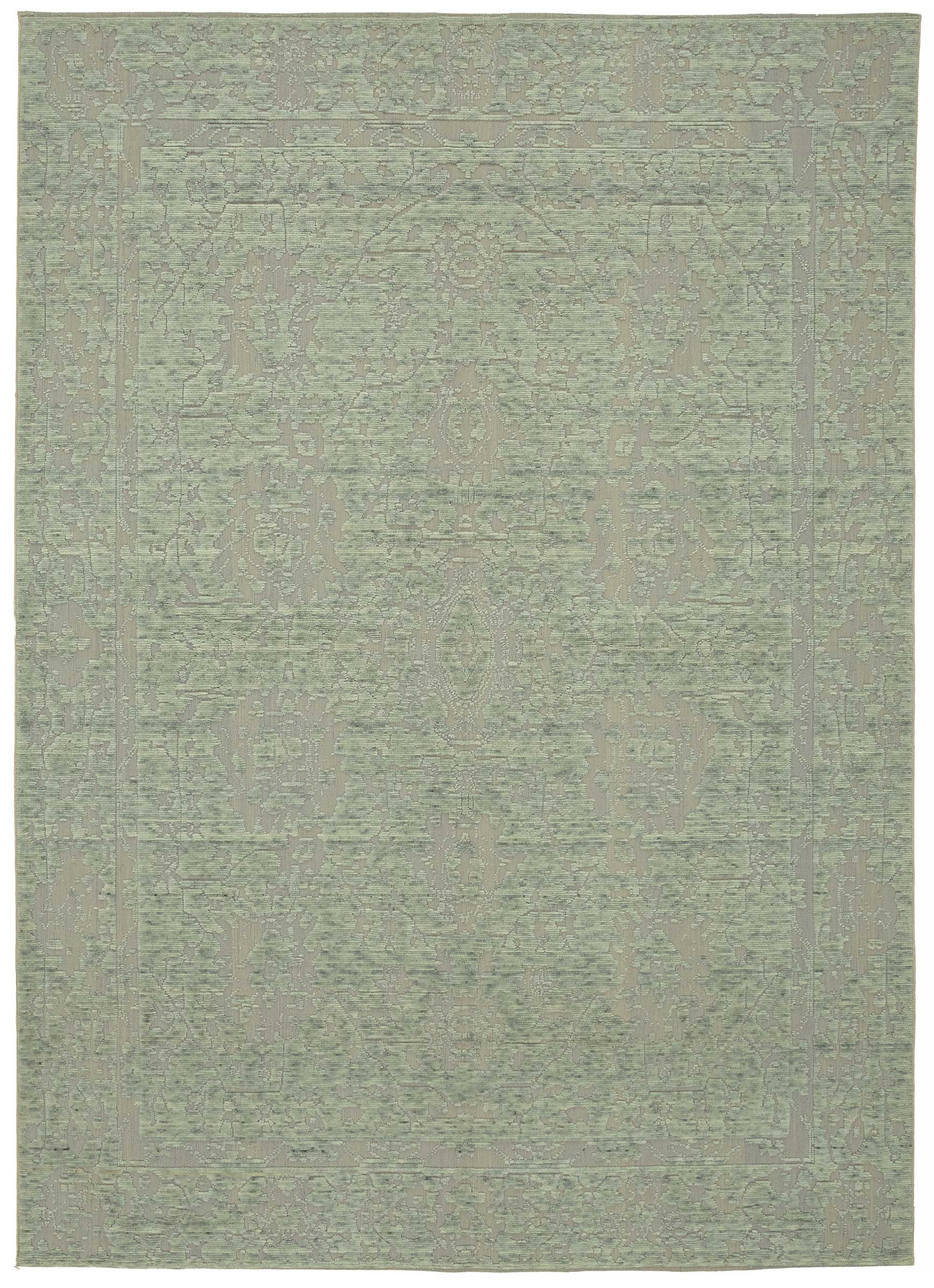 8x12 Hand-Knotted Wool Oushak Rug - 47805