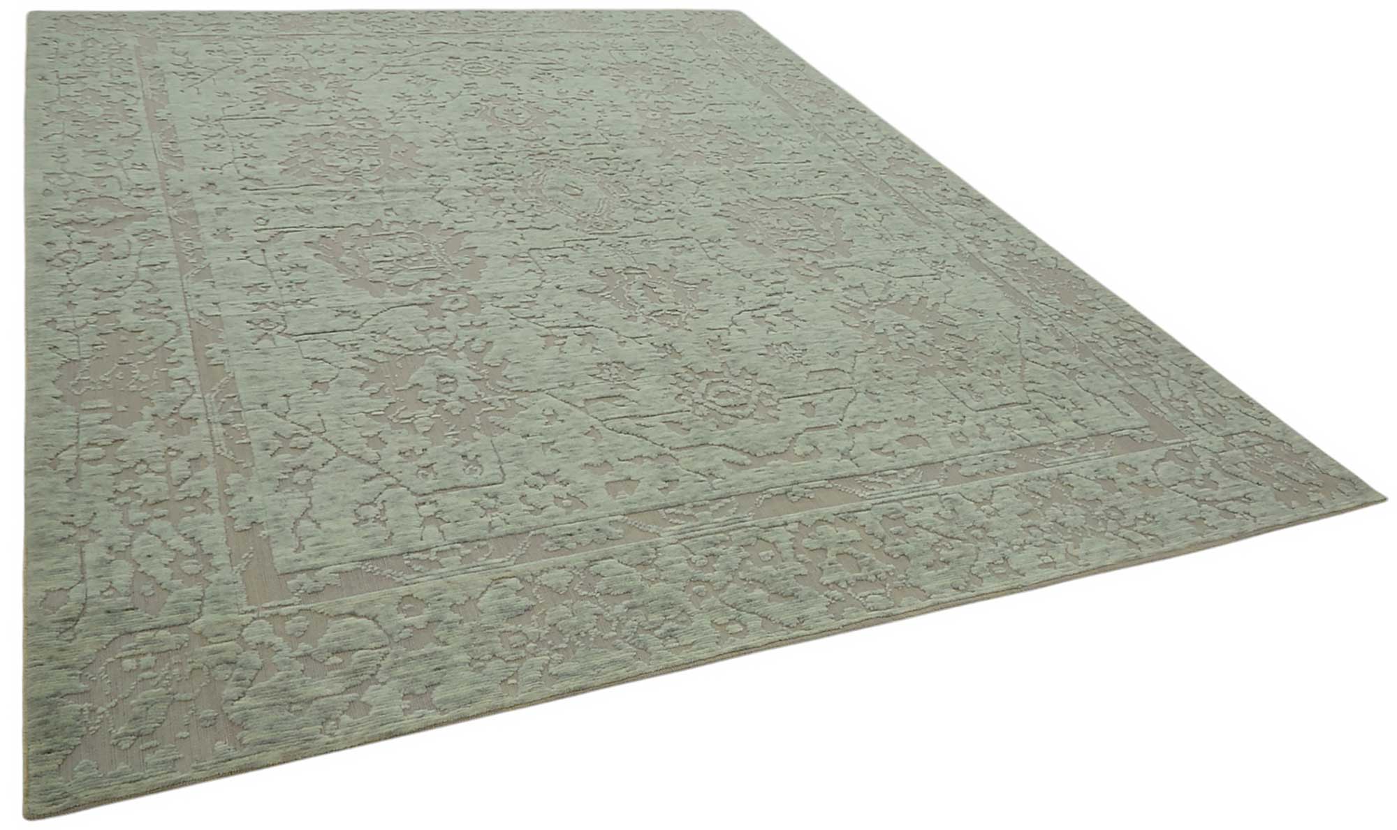 8x12 Hand-Knotted Wool Oushak Rug - 47805