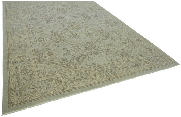 9x12 Hand-Knotted Wool Oushak Rug - 47806