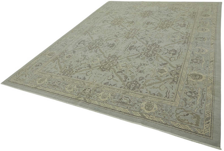 9x12 Hand-Knotted Wool Oushak Rug - 47806