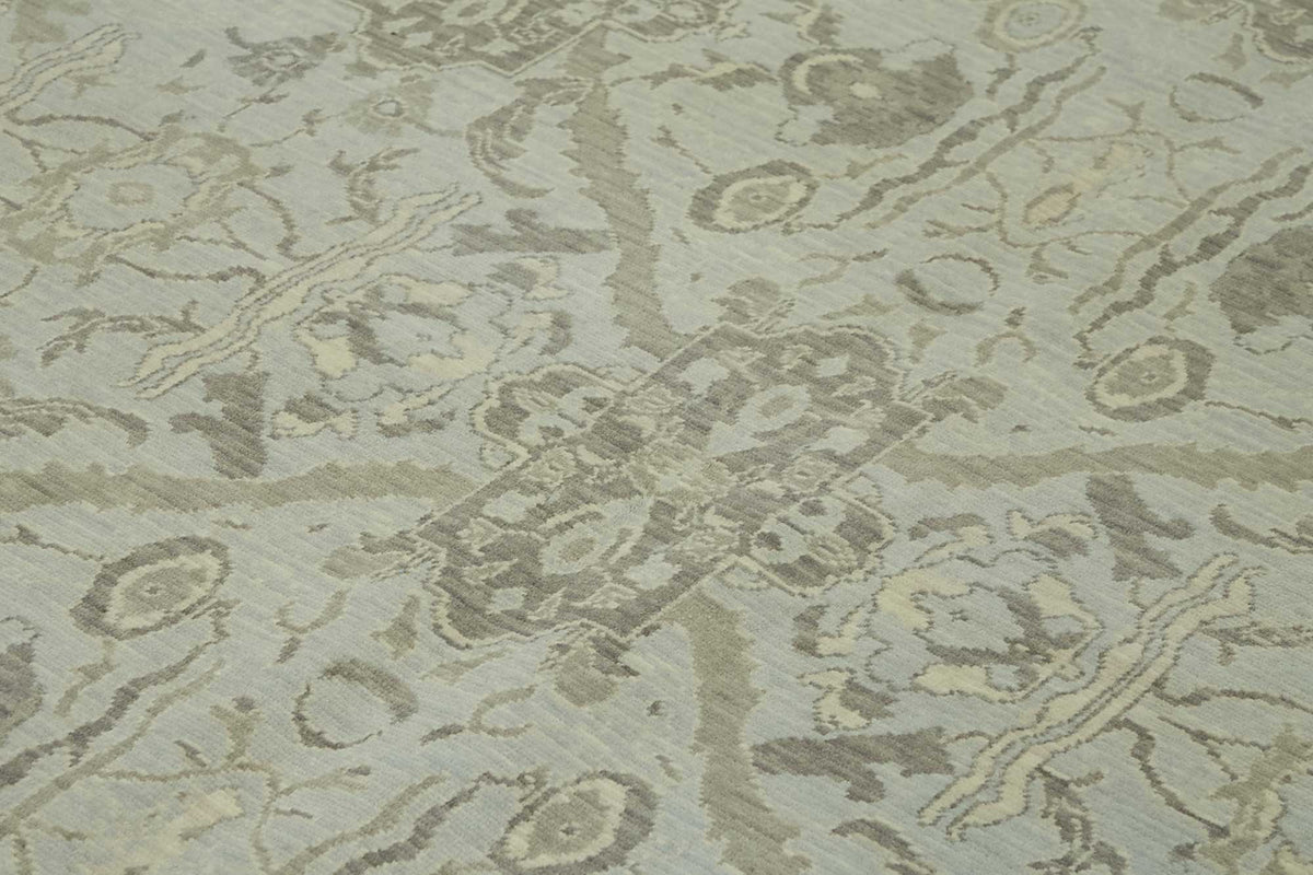 9x12 Hand-Knotted Wool Oushak Rug - 47806