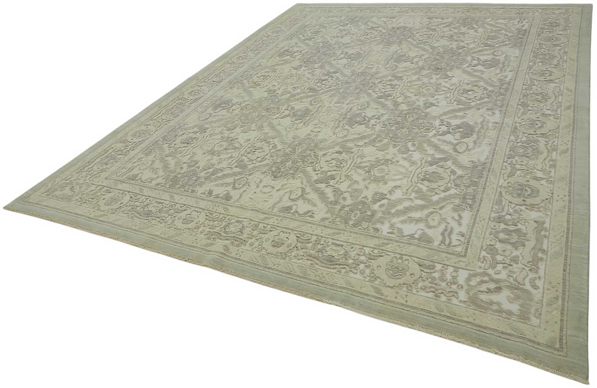 9x12 Hand-Knotted Wool Oushak Rug - 47807