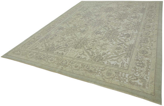 9x12 Hand-Knotted Wool Oushak Rug - 47807