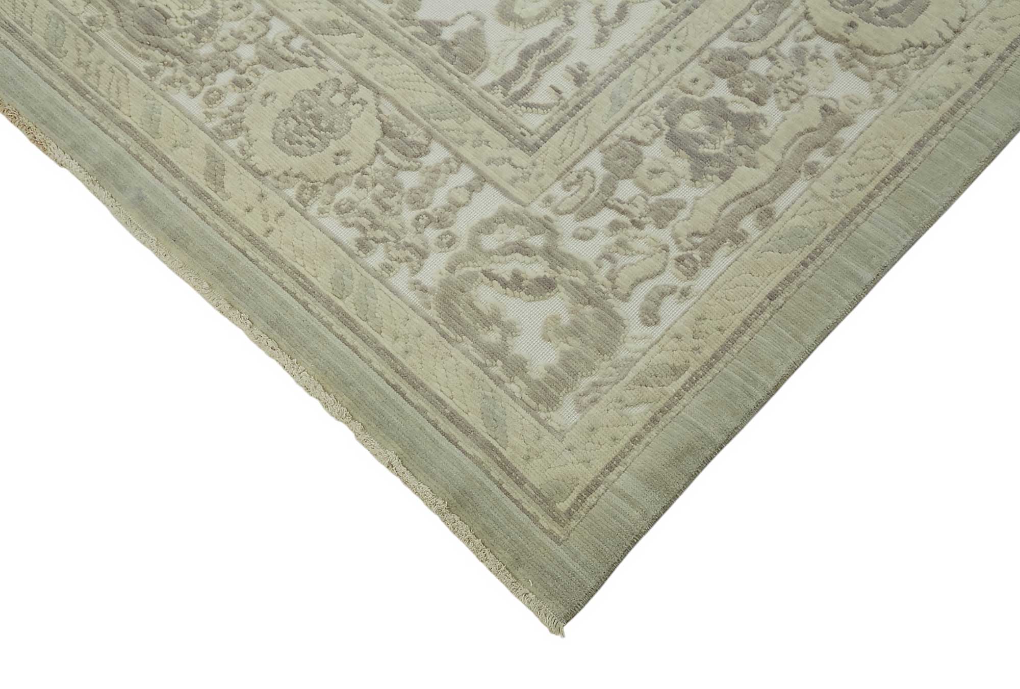 9x12 Hand-Knotted Wool Oushak Rug - 47807