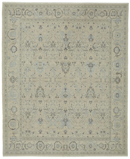 9x11 Hand-Knotted Wool Oushak Rug - 47808