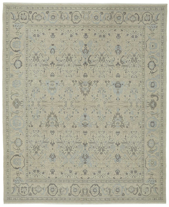 9x11 Hand-Knotted Wool Oushak Rug - 47808
