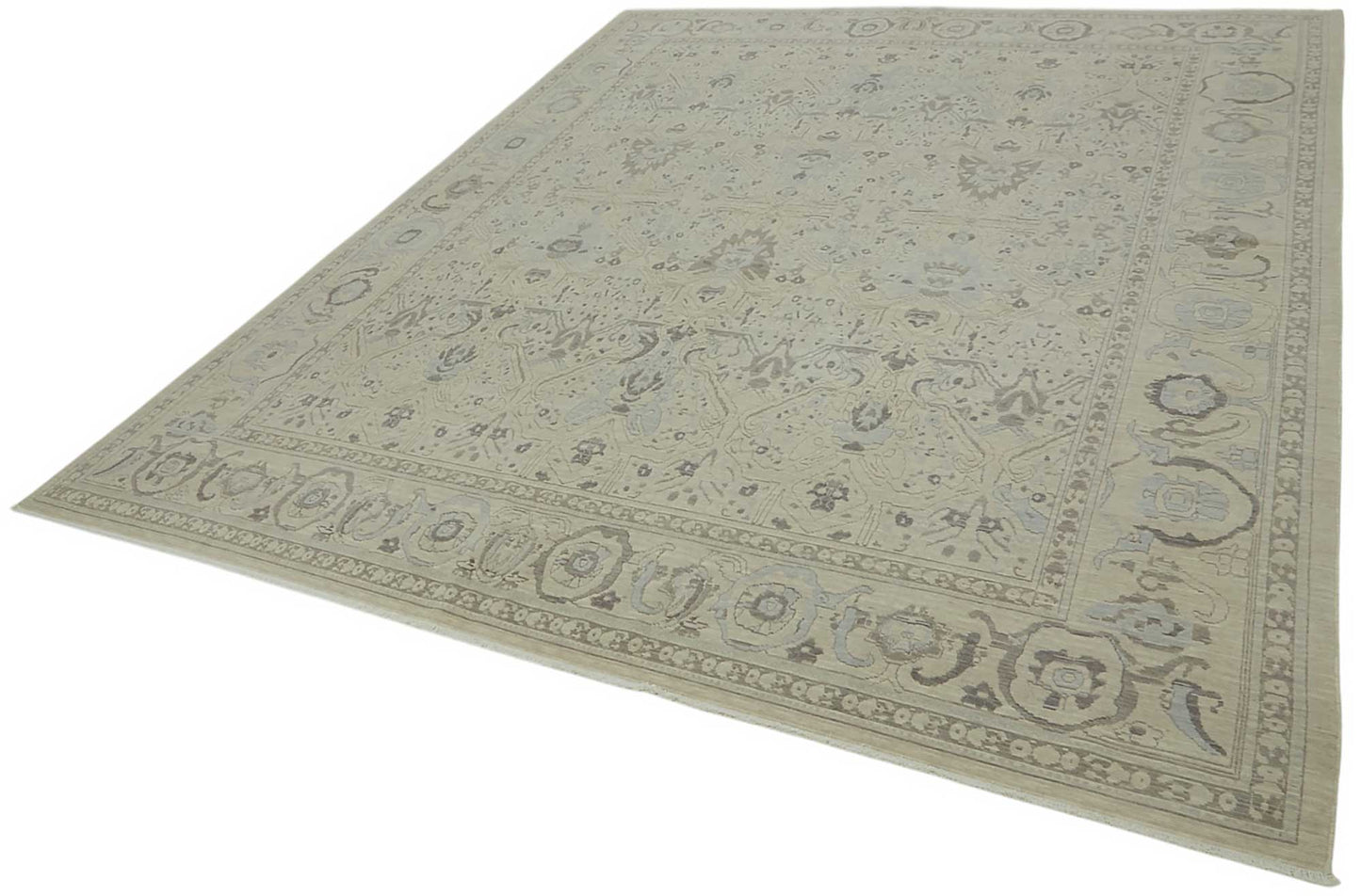 9x11 Hand-Knotted Wool Oushak Rug - 47808