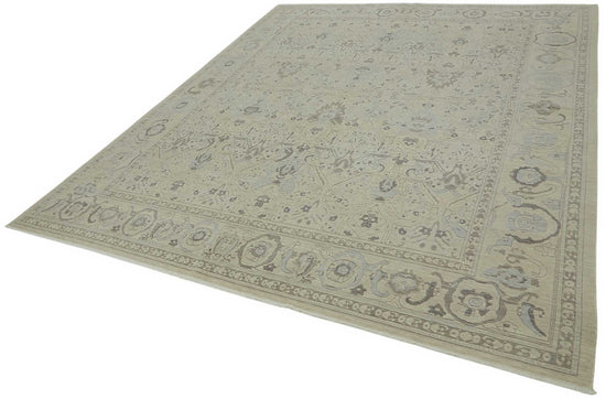 9x11 Hand-Knotted Wool Oushak Rug - 47808