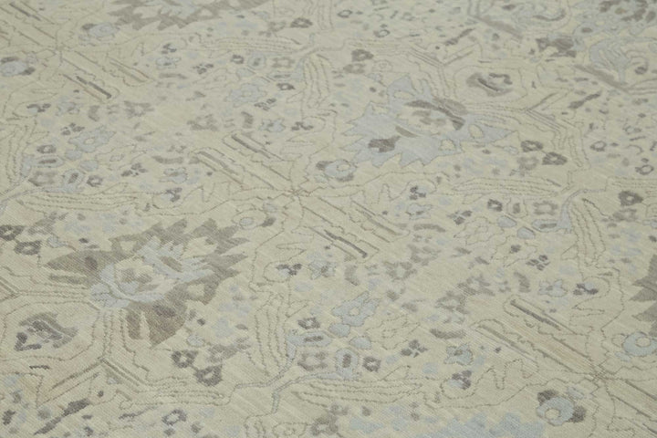 9x11 Hand-Knotted Wool Oushak Rug - 47808