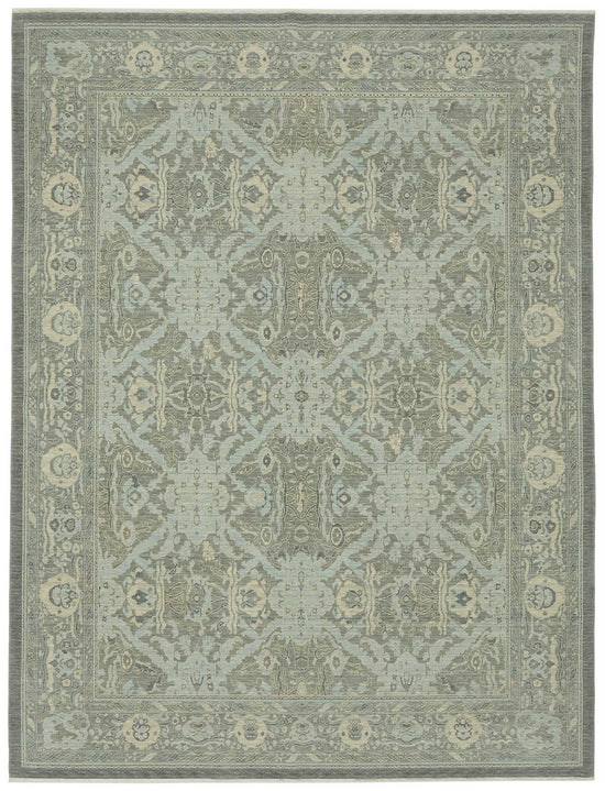 9x12 Hand-Knotted Wool Oushak Rug - 47809
