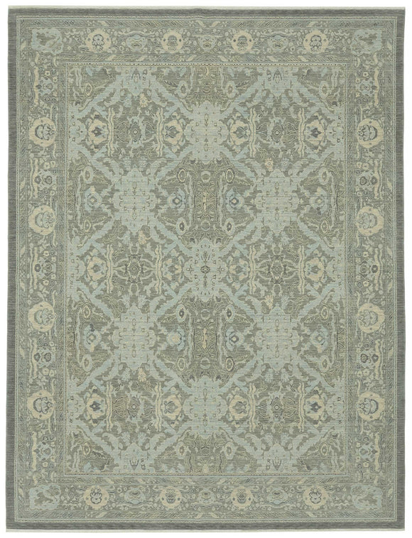 9x12 Hand-Knotted Wool Oushak Rug - 47809