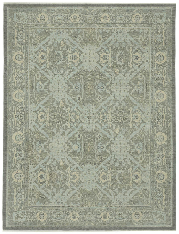 9x12 Hand-Knotted Wool Oushak Rug - 47809